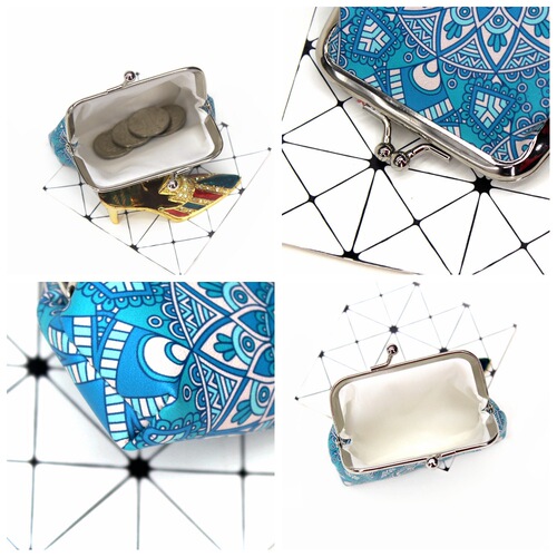 Retro ethnic style print creative ladies coin purse student buckle coin mouth gold bag little girl hand wallet