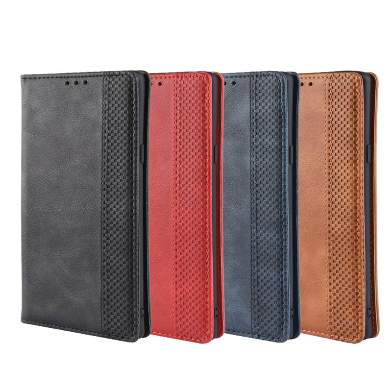 For Samsung Note9 Leather Case Galaxy Note 9 Flip Phone Case Magnetic Buckle Retro Pattern Protective Cover Card