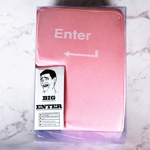Подушка Enter Key USB Oversized для разрядки, эргономичная 3D пена для программистов