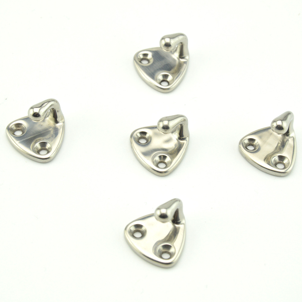 五支装316不锈钢船用衣帽挂钩镜面抛光游艇船用五金配件SSA-CWJ52