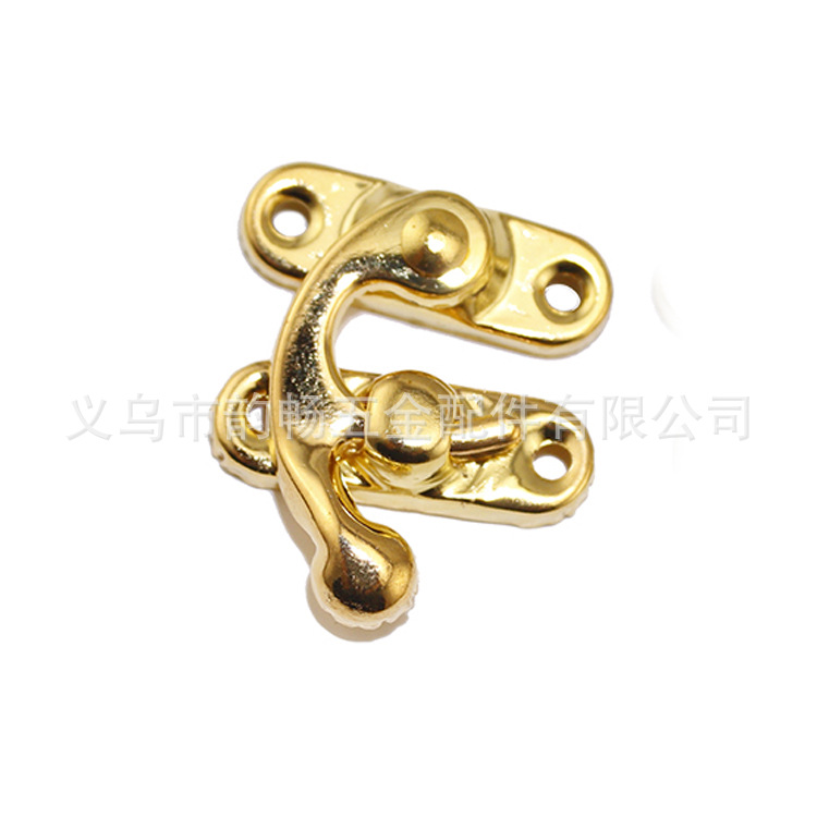 Caja de joyería antigua cerradura de hierro gancho caja de regalo caja de madera hebilla caja hebilla cuerno cerradura colección