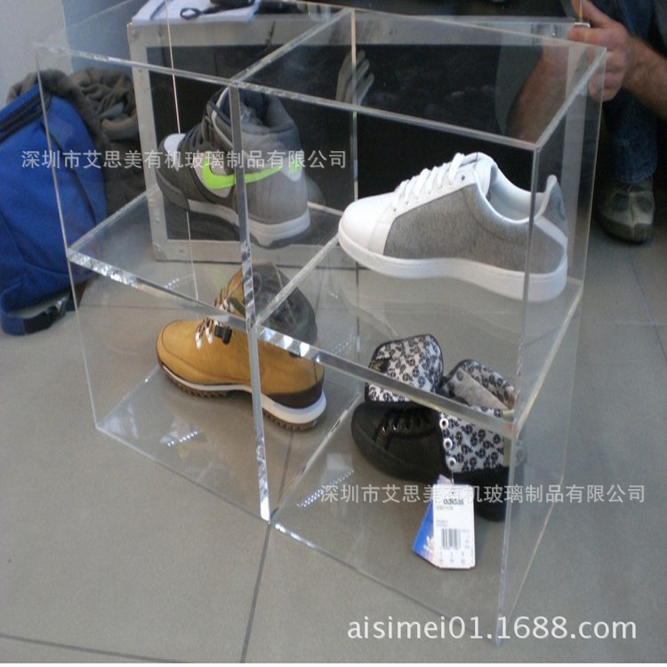 鞋展架 商场专卖店鞋子展示架  有机玻璃透明鞋展柜生产工厂