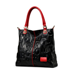 New Urban Minimalist Women's Leather Handbag with Letter Tote Bag Direct Sale from Manufacturer