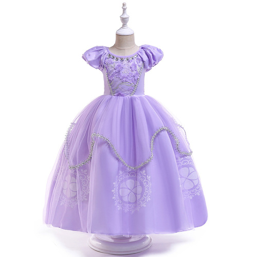 Wish supply: European and American-style Sofia the First princess dress for cosplay, role-playing, kids' performances, and dance costumes