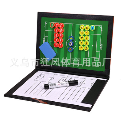 wholesale Leatherwear magnetic football Tactics board Foldable 11 Tactical disk Coach Teaching board Recording paper