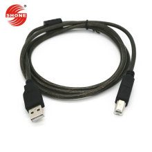USB2.0打印线 高档透明棕标准2428铜USB打印线打印机数据线纯铜