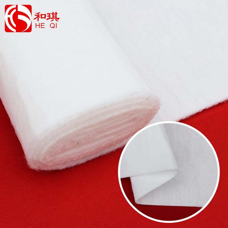 白色无纺布保温中空针刺棉服装家纺垫肩里衬棉高密度