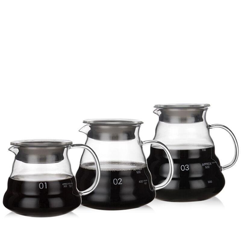Five Housework V60 Thickened Glass Coffee Pot Cloud Pot Hand Pot Sharing Pot Thermos Household Gifts Five Housework V60 Thickened Glass Coffee Pot Cloud Pot Hand Pot Sharing Pot Thermos Household Gifts