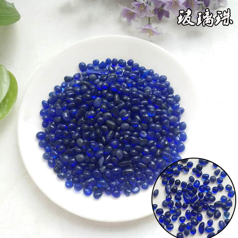 厂家供应 装饰玻璃珠 工艺品玻璃微珠装饰用  彩色玻璃珠