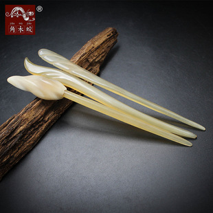 Corner wood dumpling factory wholesale claw hairpin carving hairpin classical step shake multi-style horn hairpin