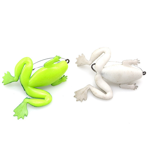 Thunder frog 6cm 5g black fish with hook anti-hanging bottom soft frog Luya bait soft bait soft bait