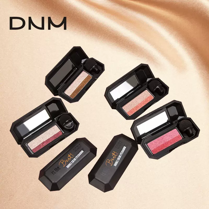 DNM土豆泥眼影弹性粉质桃花粉大地色小蘑菇头海绵刷双色懒人眼影
