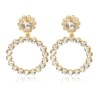 Accessory, earrings from pearl, wholesale, bright catchy style, European style, simple and elegant design