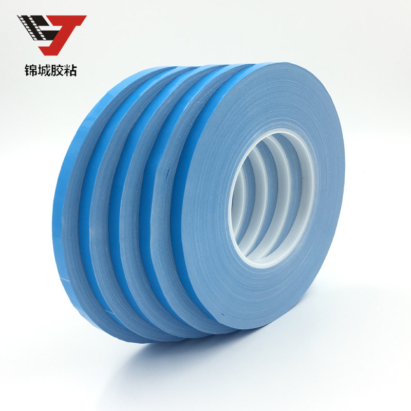Jincheng adhesivo azul blanco 0,15mm grueso LED barra de luz de aluminio disipación de calor alta temperatura térmica conductora silicona cinta de doble cara