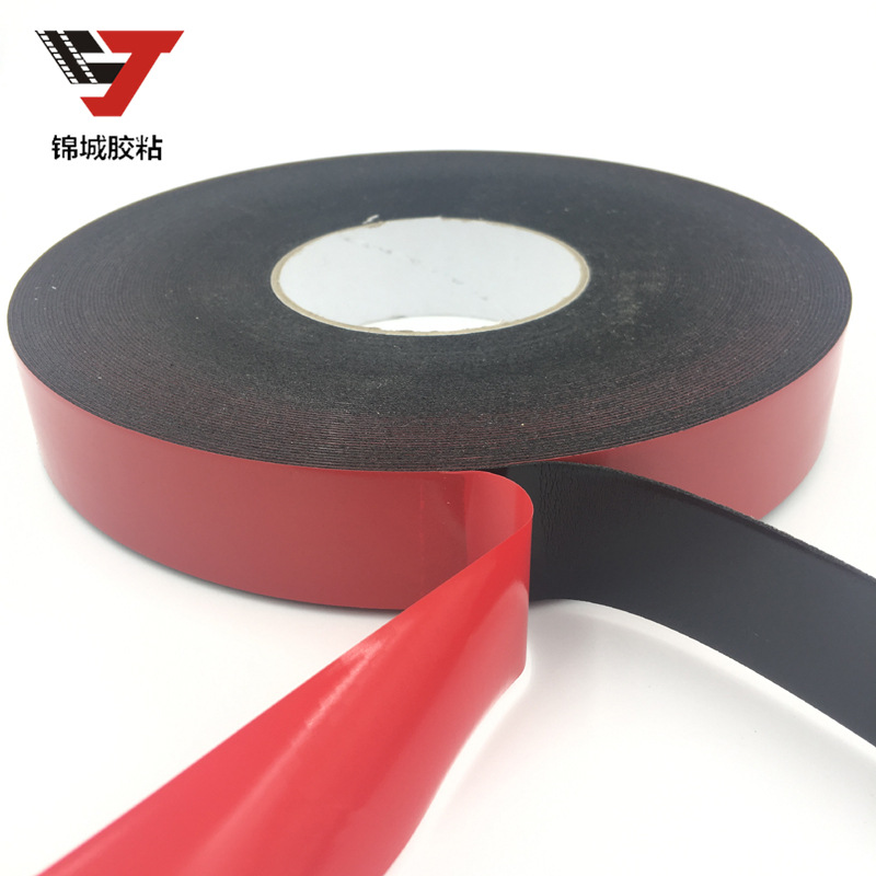 Jincheng adhesivo PE esponja negro fuerte placa de identificación de espuma de coche impermeable pegamento de espuma de publicidad cinta de doble cara 1mm