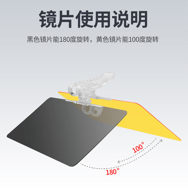 Car day and night anti-glare mirror car sun visor night vision…