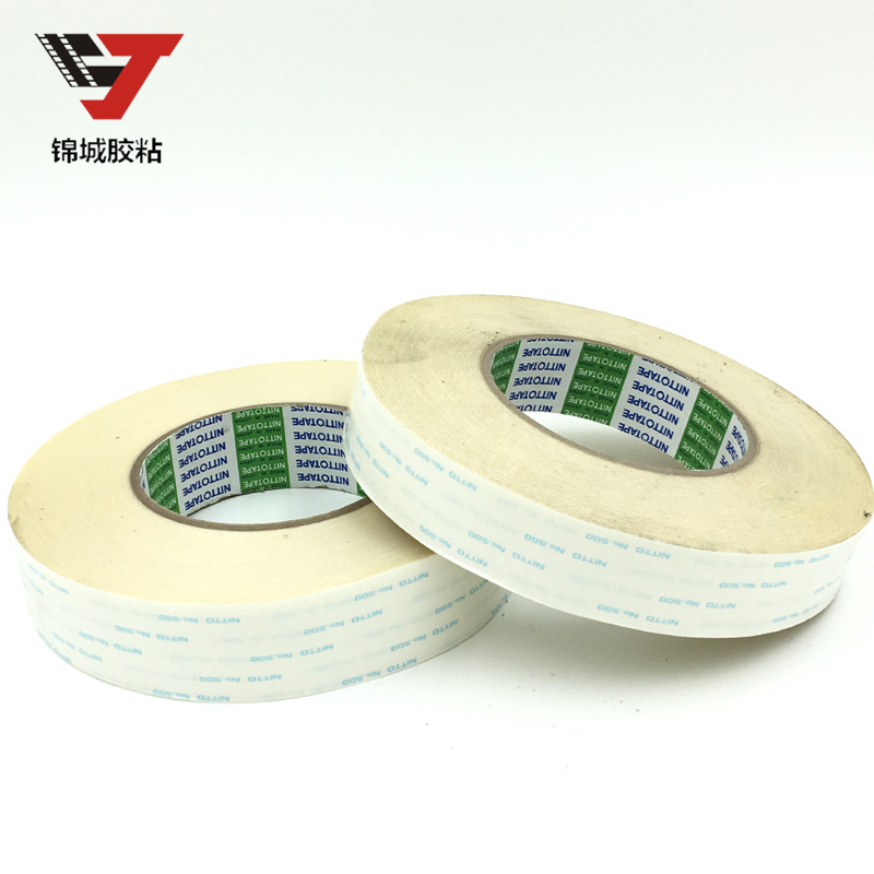 Jincheng adhesivo productos genuinos NITTO ridong 500 tela no tejida adhesivo fuerte troquelado sin costura impermeable de alta temperatura de doble cara de cinta adhesiva de papel