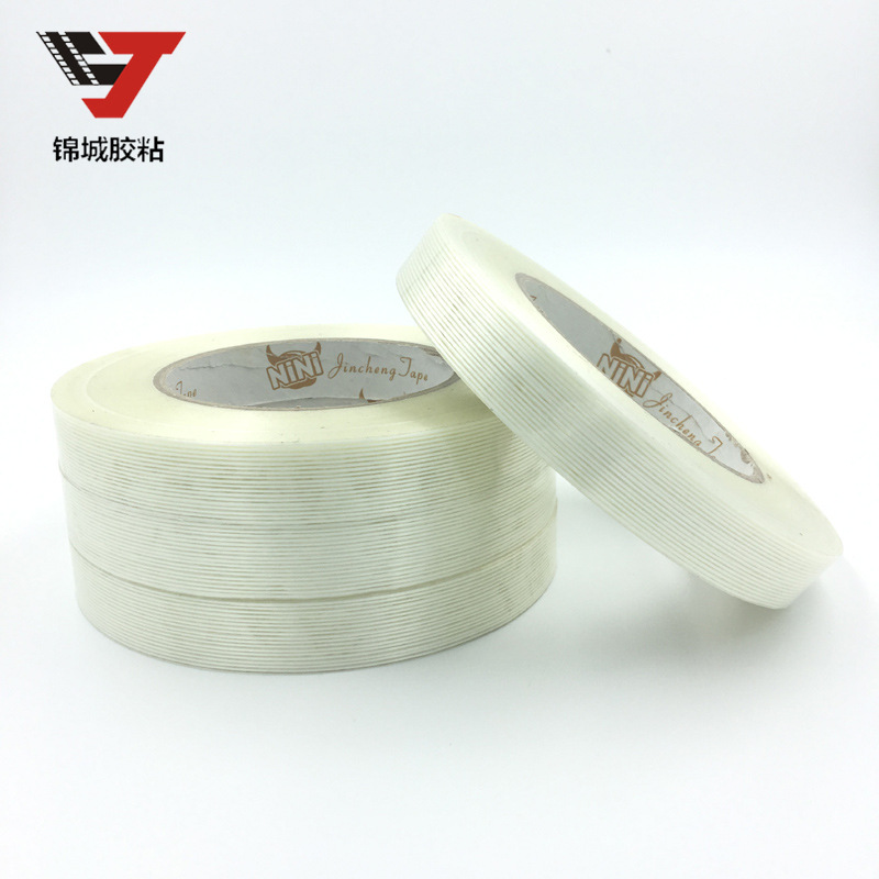 Jincheng cinta de fibra de vidrio transparente modelo de avión refrigerador super fuerte adhesivo Oficina recta doble línea de tela de cinta a rayas