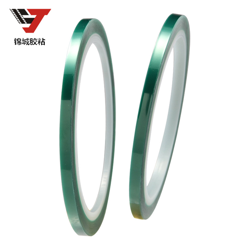 Jincheng adhesivo verde Adhesivo resistente a altas temperaturas PET ultrafino cubierta de pulverización transparente galvanoplastia placa PCB película protectora cinta adhesiva papel