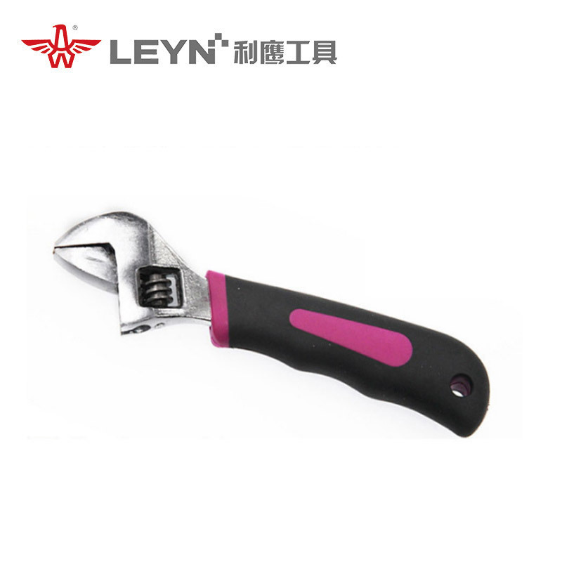 厂家批发6/8/10/12寸公制活扳手多功能可调节镀铬套柄活络扳手