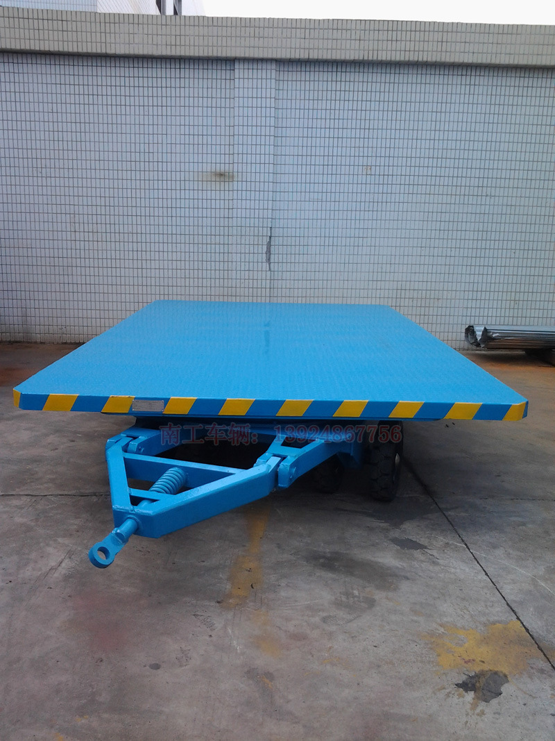 南厂家平板拖车 8吨实心胎平板全挂拖车