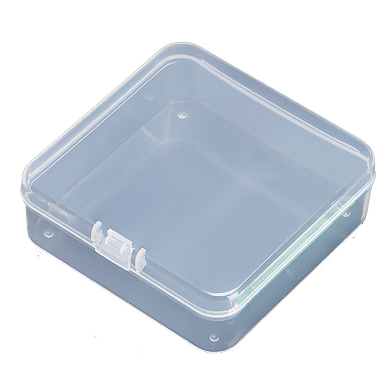 Caja pequeña mini lindo plástico transparente caja de almacenamiento pequeña caja de la píldora A85 conveniente DIY joyería organizador caja Cuadrada
