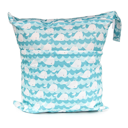 SGS-certified large 37-inch dual zipper printed diaper bag washable storage bag suitable for overseas e-commerce shopping bag