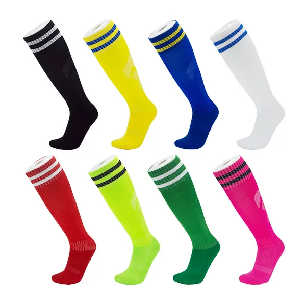 Competition two-bar professional football socks men's female children's adult towel bottom stall knee socks wholesale