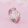 Douyin Tingled Couple Titanium Steel Ring Life Loves Creative Creative Personal Ring Single Personality Two -in and One Ling