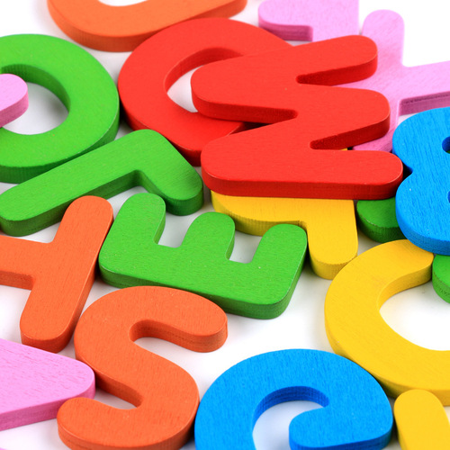 Toddler learning puzzle wooden English alphabet picture card baby multi-functional children's educational matching building block toy