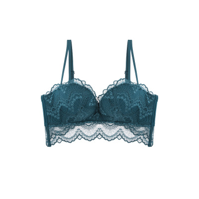 Traje de ropa interior de mujer Sujetador de pecho de mujer push up pequeño pecho sujetador anti-flacidez sin anillo de acero sexy soporte superior Delgado image 10