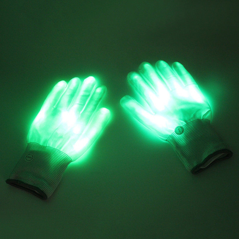 Guantes luminosos LED transfronterizos Guantes luminosos coloridos etapa dedo mágico rendimiento flash guantes accesorios de rendimiento