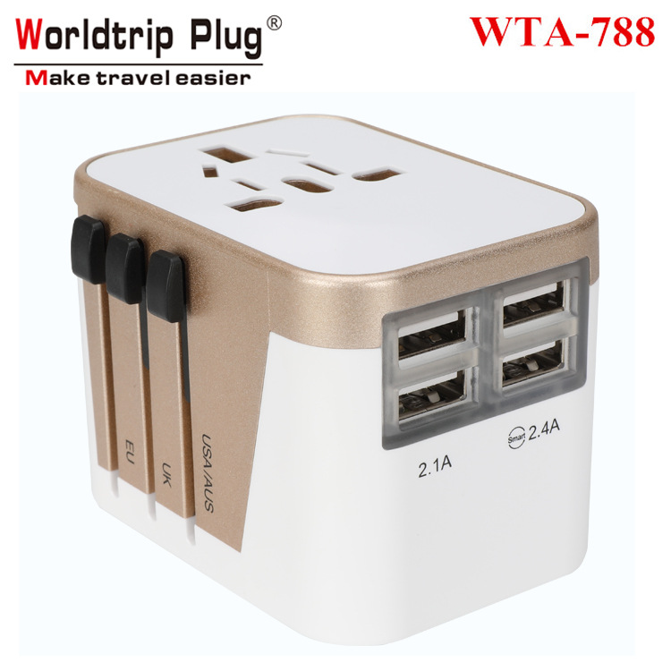 3500mA多功能转换插头全球旅行插头瑞典美国法国英国转接头