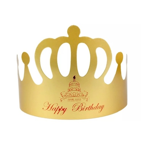 Cake Decoration Hat Children's Birthday Hat Adult Party Baking Gift Birthday Crown Paper Hat Tricorn Hat