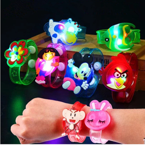 Christmas rubber bracelet with LED light for children flash watch luminous bracelet bracelet light stick birthday gift