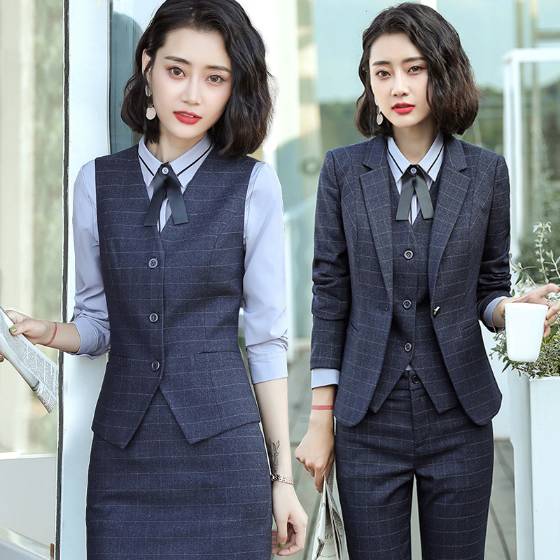Women's professional suits, formal wear, hotel receptionist uniforms, fashionable workplace suits, high-end outerwear for jewelry stores.