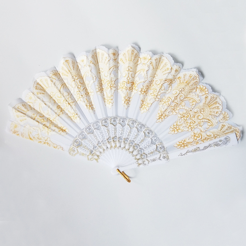 Ventilador de bronceado de moda de lujo transfronterizo Yongchun ventilador de baile de encaje nuevo ventilador plegable de baile
