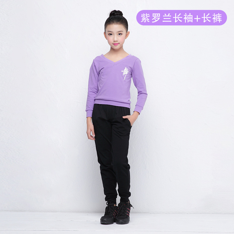 Ropa de baile niños niñas baile verano práctica ropa traje niñas rosa roja manga corta cuello en V rábano pantalones traje de dos piezas