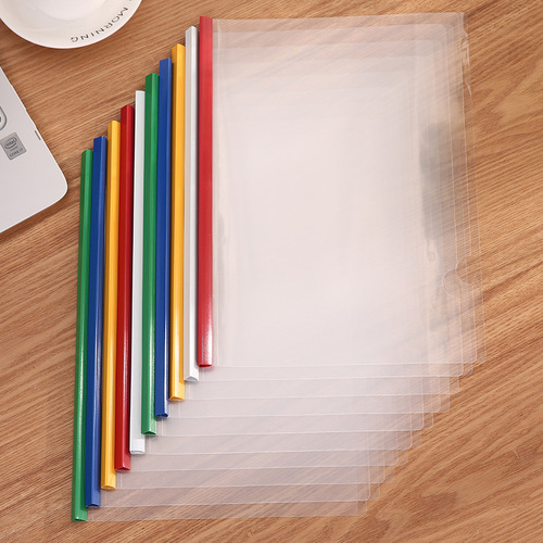 Pull rod clip a4 folder information storage book transparent pp student test paper clip file folder pregnant woman report pull rod clip