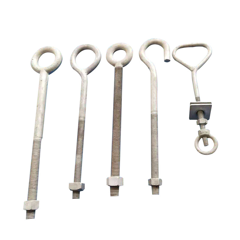 眼圈螺栓 热镀锌电力金具实体工厂架线配件眼环栓 猪尾巴勾