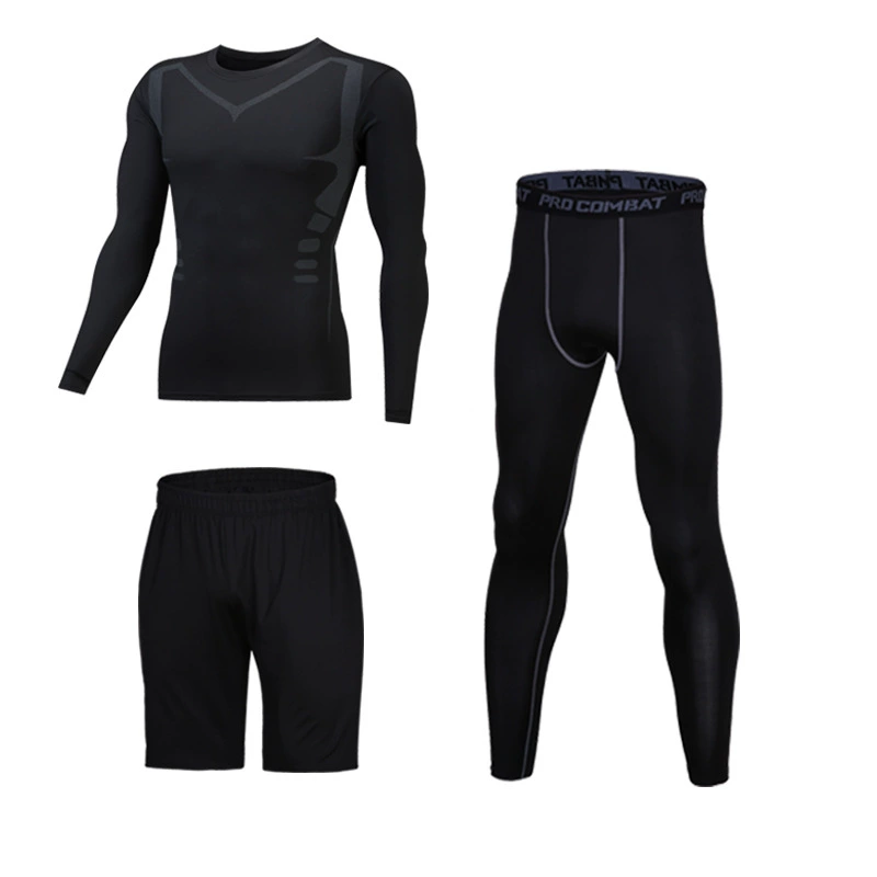 Set for gym, sports sports suit for training, with short sleeve, tight