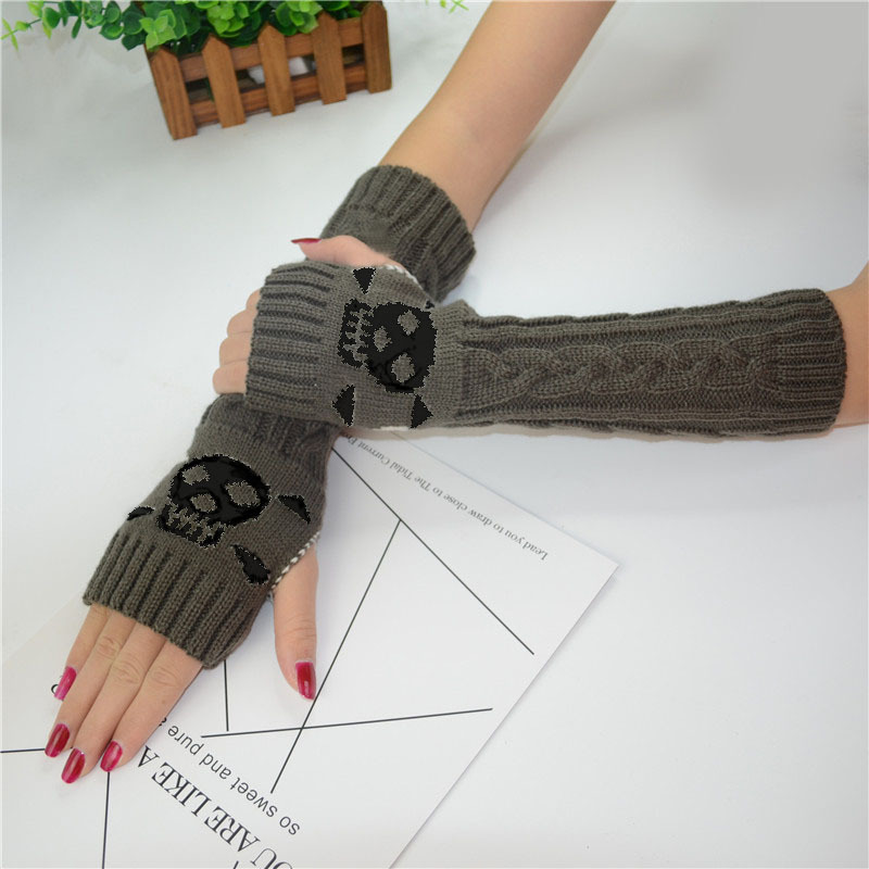 Yifan Otoño e Invierno deportes al aire libre ciclismo cálido estilo coreano cráneo personalizado de media longitud de punto opresleeve hombres y mujeres manga del brazo