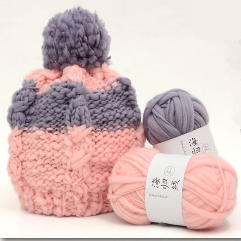 Haigui lana gran hilo del vientre Isla de hielo lana gran línea gruesa sombrero abrigo bufanda línea de estudio de los niños línea de fotografía