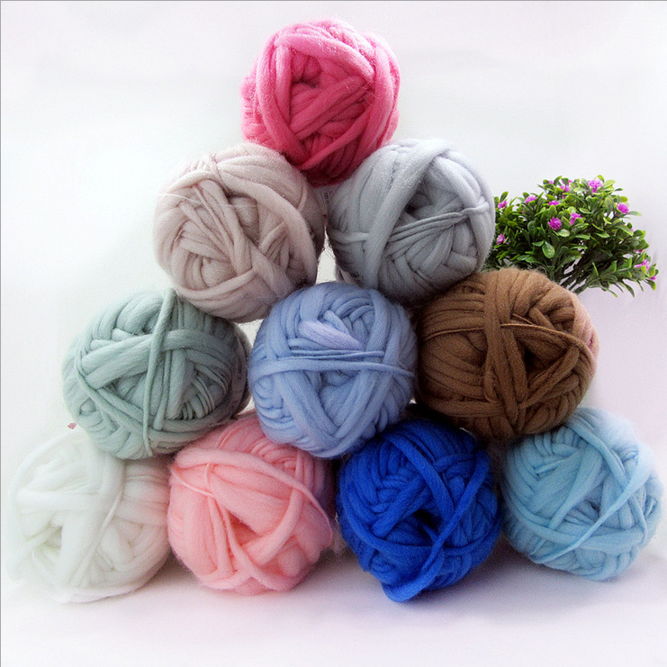 Haigui lana gran hilo del vientre Isla de hielo lana gran línea gruesa sombrero abrigo bufanda línea de estudio de los niños línea de fotografía