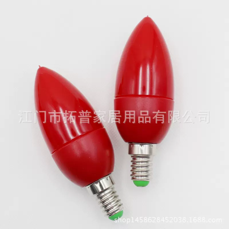 厂家供应LED 蜡烛灯E14 神台灯 led财神灯 红色蜡烛灯LED灯