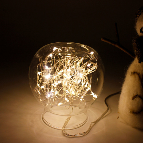 String of light buttons colored lights festival creative LED copper wire lights flashing lights birthday gift flower gift box decoration accessories DIY