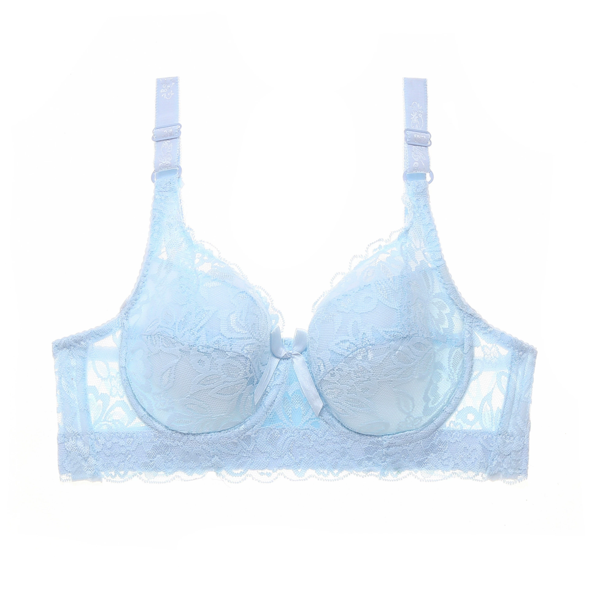 (Cross-border trading), tea cup, lace supporting bra, sexy underwear with steel rings, plus size