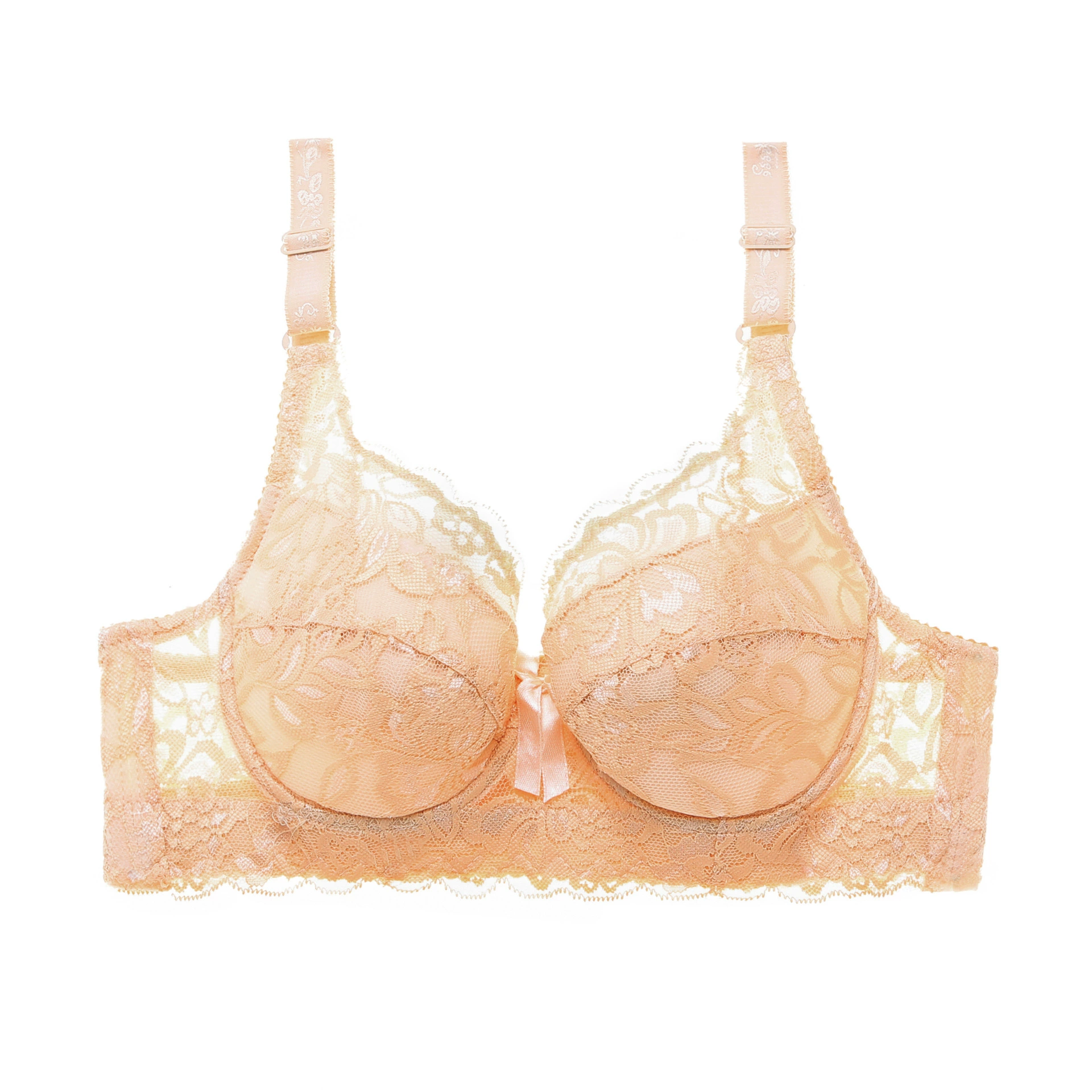 (Cross-border trading), tea cup, lace supporting bra, sexy underwear with steel rings, plus size