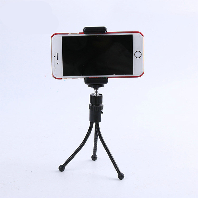 软管摄影小三脚架 望远镜支架 自拍三脚支架 夜钓鱼灯投影仪支架