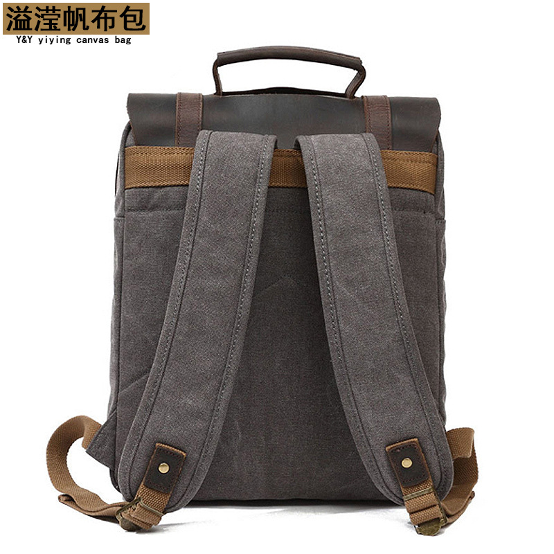 Guangzhou Yiyi fábrica transfronteriza nueva mochila de viaje al aire libre pequeña mochila de lona transpirable para hombres entrega de una sola pieza